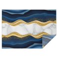 thumbnail image 1 of Blue Marble Gold Wave Pattern Rectangle Tablecloth 60"x84",Waterproof Polyester Rectangle Table Cloth, Wipeable Spillproof Polyester Tablecloth for Dining, Camping, Indoor and Outdoor, 1 of 5