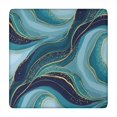 thumbnail image 1 of Blue Marble Gold Wave Pattern Square Fitted Tablecloth with Elastic Edge,Square Table Cover,Washable Elastic Table Cover for Home Kitchen Party Decor 34"x34", 1 of 6