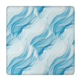 thumbnail image 1 of Blue Marble Gold Wave Pattern Square Fitted Tablecloth with Elastic Edge,Square Table Cover,Washable Elastic Table Cover for Home Kitchen Party Decor 34"x34", 1 of 6