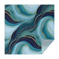 thumbnail image 1 of Blue Marble Gold Wave Pattern Square Tablecloth,Waterproof Square Table Cover,Wipeable Spillproof Washable Table Cover for Home Kitchen Party Decor 42"X42"(107x107cm), 1 of 6