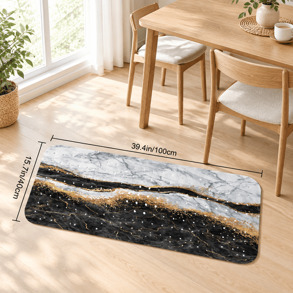 Blue Marble Non-Slip Bathtub Mat, 40 x 16 Inch, with Drain Holes and ...