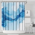 thumbnail image 1 of Blue Marble Pattern Shower Curtain 84"x72" ,Bathroom Decorative Shower Curtains Set with 12 Hooks,Modern Waterproof Washable Shower Curtain, 1 of 6