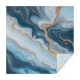 Marbeled Pattern Blue Marble Pattern Square Tablecloth, Polyester Dining Table Cloth ...