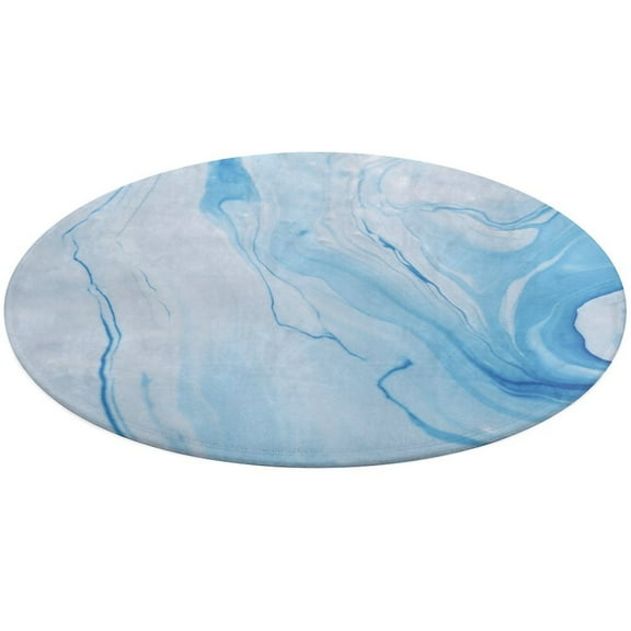 Blue Marble Round Carpet Living Room Carpet Modern And Stylish Living Room And Bedroom Decorative Carpet Rocking Chair Mat