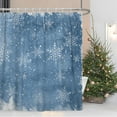 thumbnail image 1 of Blue Marble Shower Curtain Abstract Black Gray Bathroom Stall RV Decor Minimalist Granada Flowers Leaves Waterproof Fabric Room Partition Hotel Bathtub Shower Curtains with Hooks 84x72inches, 1 of 6