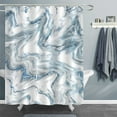 thumbnail image 1 of Blue Marble Shower Curtain Set, Abstract Modern Shower Curtain for Bathroom Decor, Light Blue Standard Shower Curtain for Bathtub, Waterproof Washable Fabric Shower Curtain, 72 x 72, 1 of 6