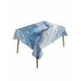thumbnail image 1 of Blue Marble Table Cloth, Waterproof Tablecloth for Rectangle Tables, Summer Ocean Wave Blue Ombre Reusable Washable Fabric Table Cover for Restaurant Kitchen Dining Tables 52"x70", 1 of 9