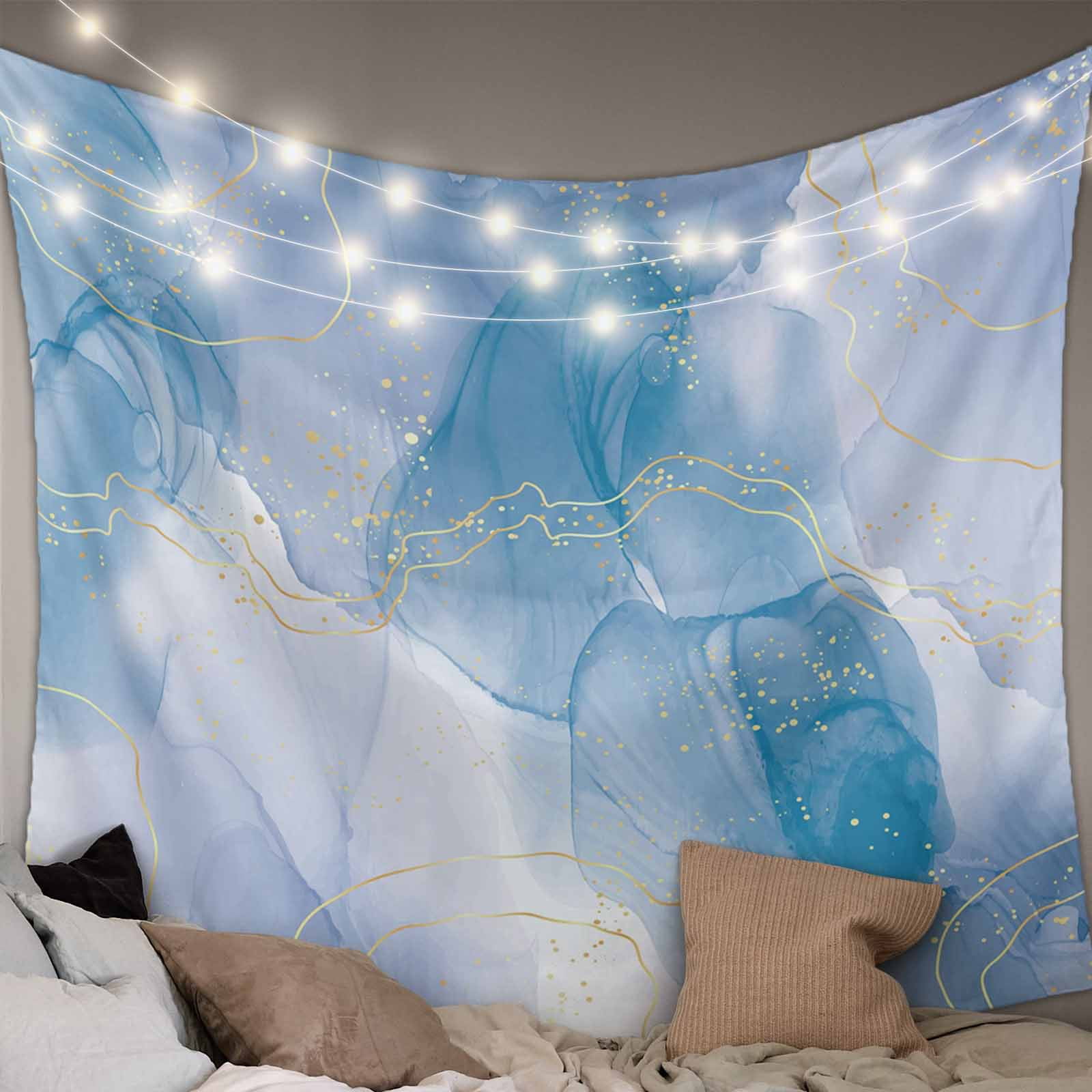 Blue Marble Tapestry for Bedroom Wall Hanging Tapestry, Modern Abstract ...