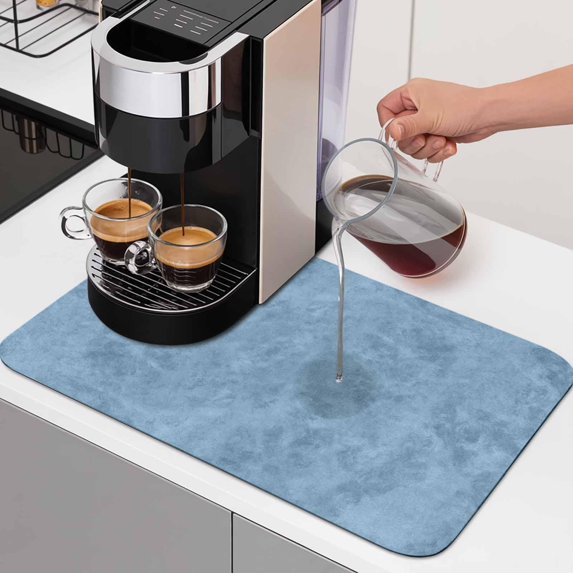 Blue Marble Texture Dish Drying Mat,Absorbent Diatomaceous Earth Mats ...