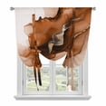 thumbnail image 1 of Blue Marble Tie Up Curtain Valance for Window, Adjustable Rod Pocket Window Curtains Shades, Modern Ombre Abstract Ink Painting Art Light Filtering Valance Drapes for Cafe Living Room Bedroom 52"x45", 1 of 9