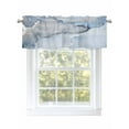 thumbnail image 1 of Blue Marble Valances for Windows, Rod Pocket Kitchen Valance Curtains - Soft & Washable Small Window Treatment for Living Room,&nbsp;Bathroom, Texture , 42x12 Inch, 1 Panel, 1 of 9
