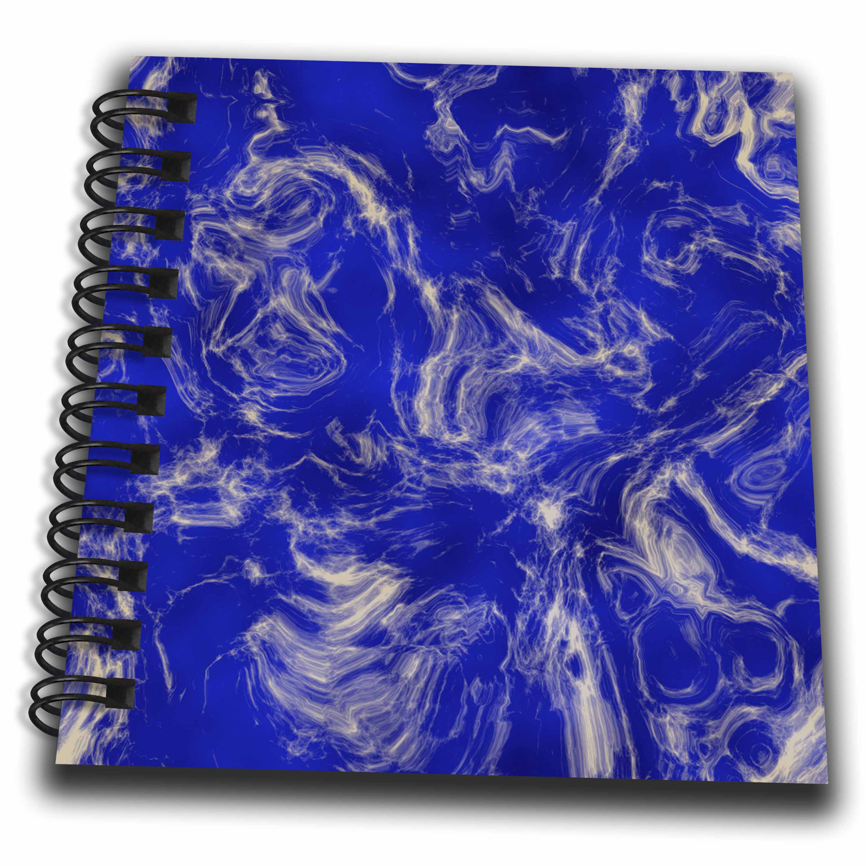 3dRose, Blue Marbled Paint, Mini Notepad 4 x 4 inch