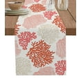 Blue Marine Coral Linen Table Runner Kitchen Table ration Farmhouse