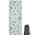 thumbnail image 1 of Blue Marine Floral and Animal Pattern Hot Yoga Mat Towel Non Slip for Hot Yoga - Quick-Drying Yoga Mat Cover with 4 Corner Pockets with Travel Bag - Hot Yoga Towel Non Slip 74"x26", 1 of 6