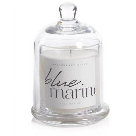 Blue Marine Zodax Apothecary Guild 10 Ounce Scented Jar Candle with Dome