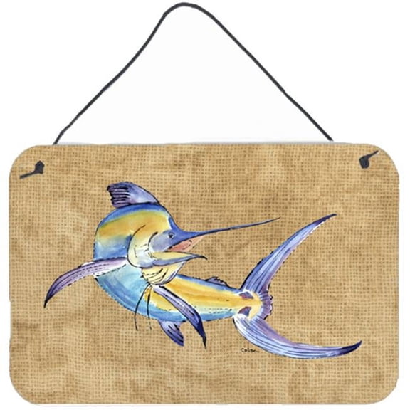 Blue Marlin Aluminium Metal Wall or Door Hanging Print