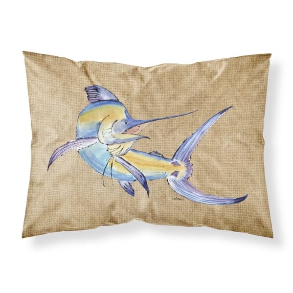 Blue Marlin Fabric Standard Pillowcase