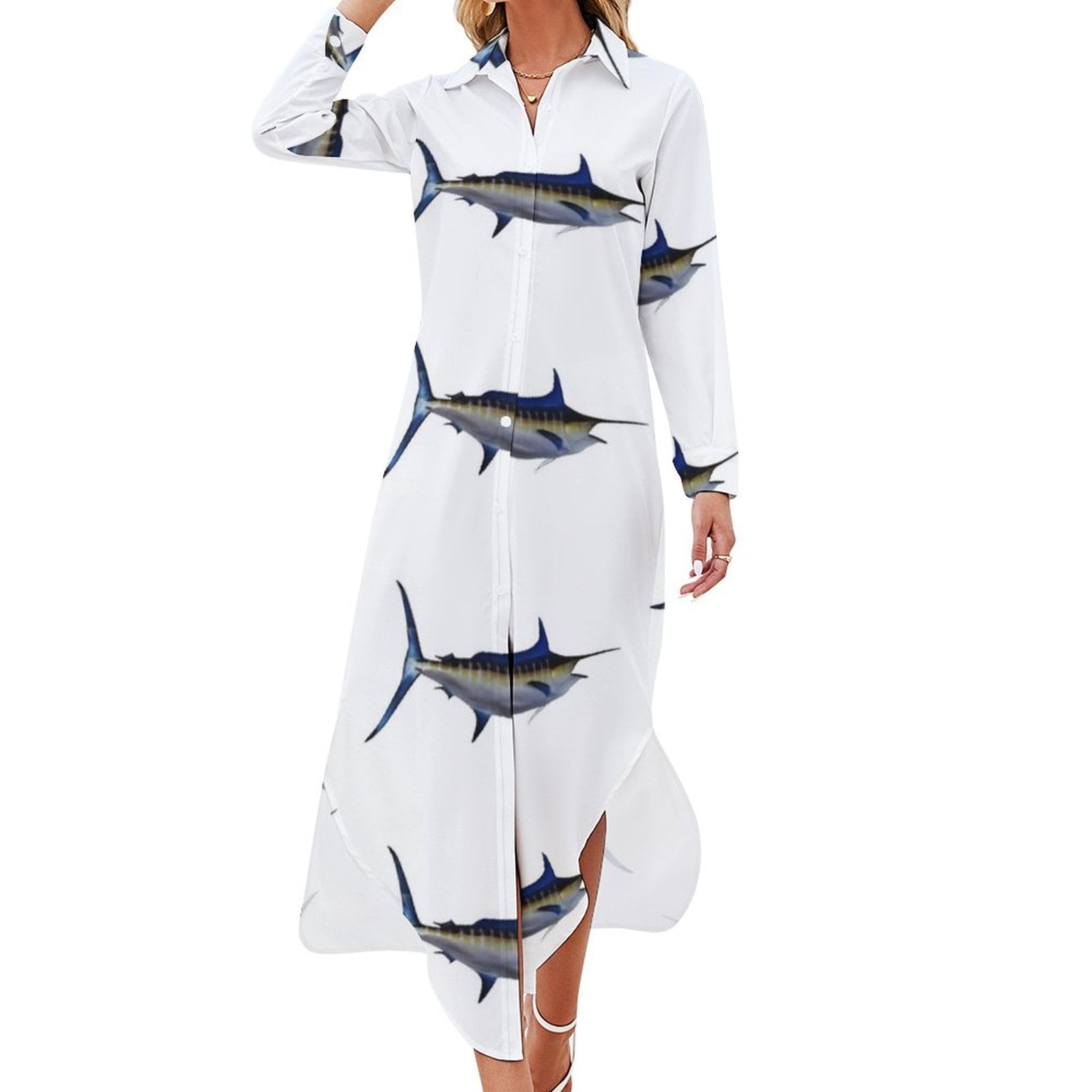 Finleyiw Dress Marine Blue