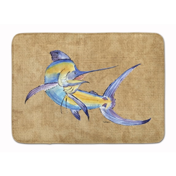 Blue Marlin Machine Washable Memory Foam Mat