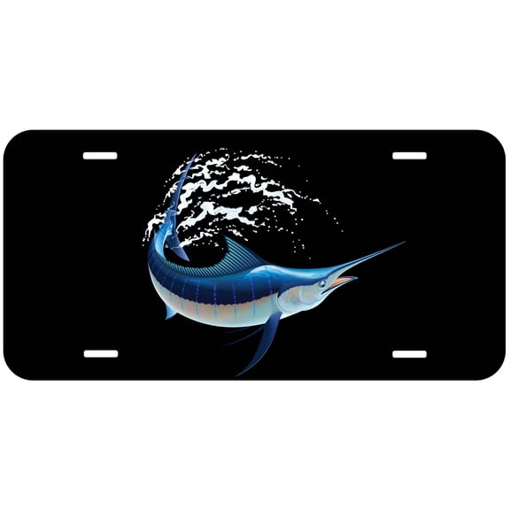 Blue Marlin Novelty Car Auto License Plate