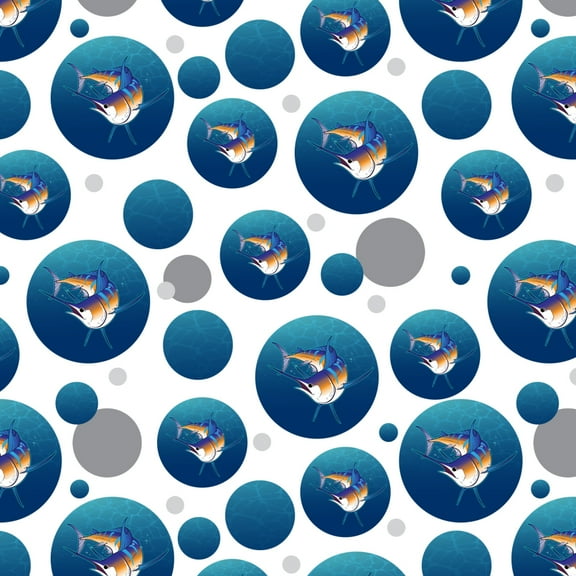 Blue Marlin Swimming in Ocean Premium Gift Wrap Wrapping Paper Roll