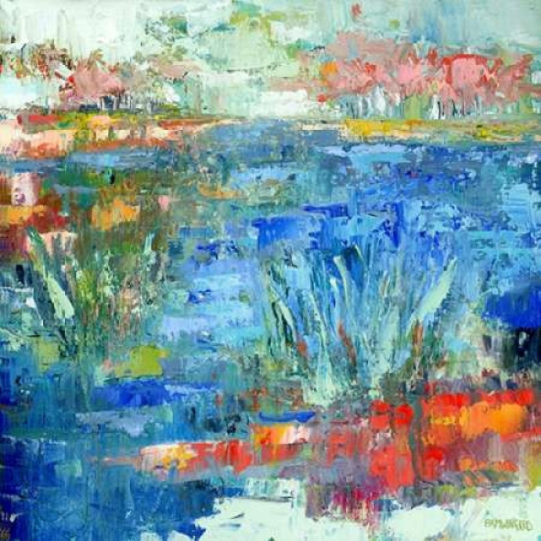 Blue Marsh Canvas Art - Pamela J Wingard (24 x 24)