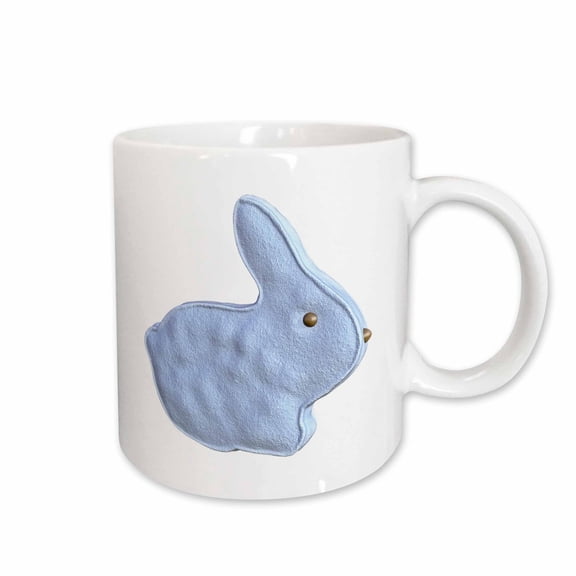 3drose, Blue Marshmallow Easter Bunny Candy, 15oz Mug