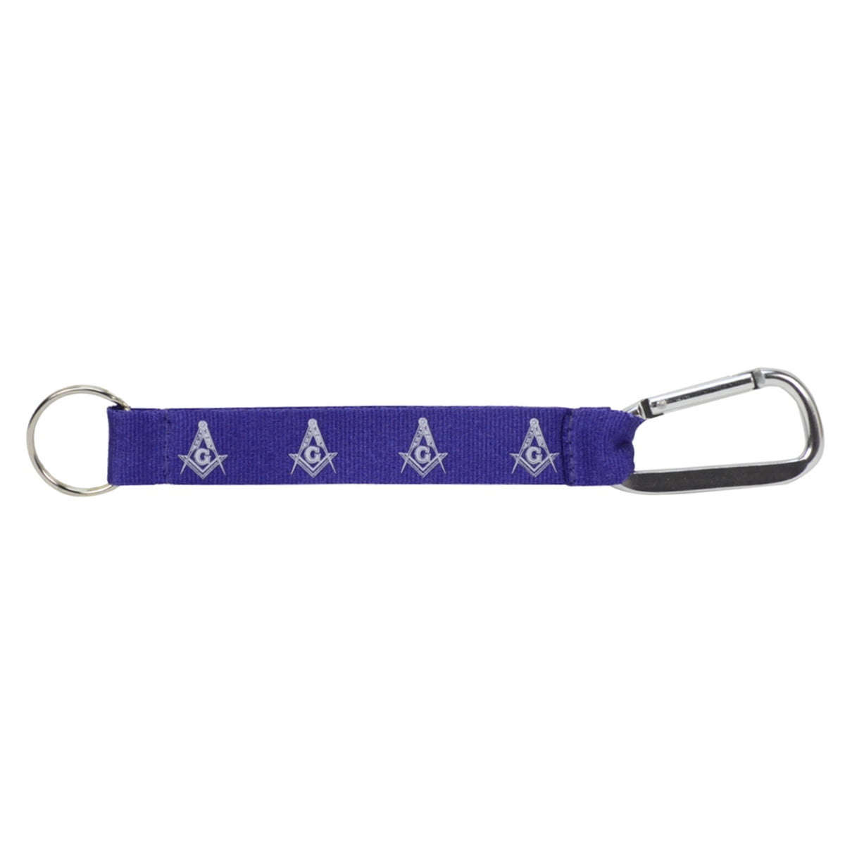 Blue Masonic Car Keyring with Belt Clip Blue Masonic Car Keyring with Belt Clip