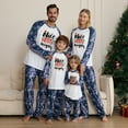 thumbnail image 1 of Blue Matching Family Pajamas Nice Or Naughty, Plus Size Matching Christmas PJs, Two-Piece Pajama Set, 1 of 6