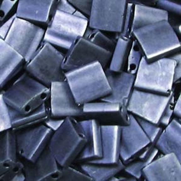 Blue Matte Tila Beads 7.2 Gram Tube By Miyuki Are a 2 Hole Flat Square Seed Bead 5x5mm 1.9mm Thick with .8mm Holes