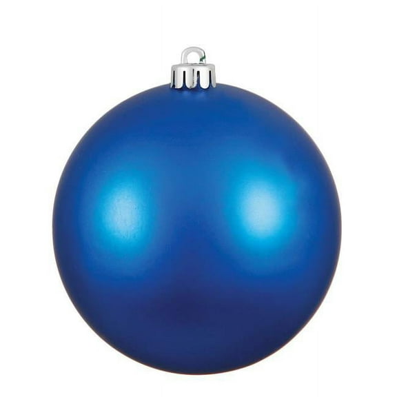 Blue Matte UV Drilled Ball Ornament, 2.75 in. - 12 per Bag