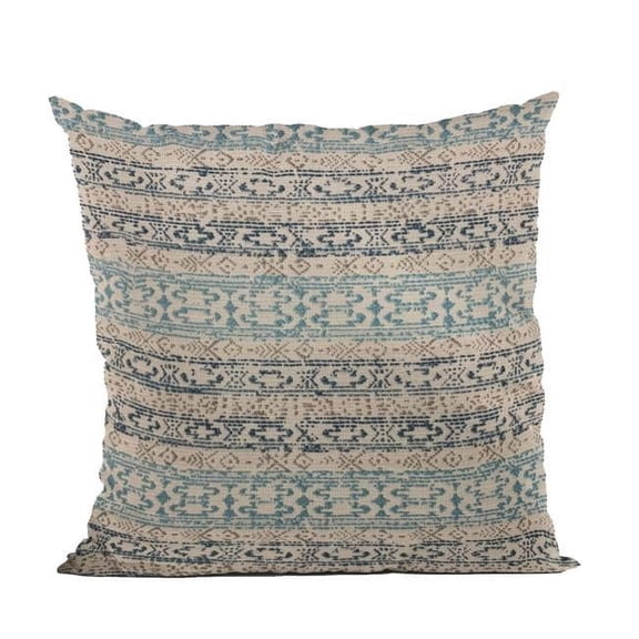 Blue Mayan Stripe Luxury Throw Pillow - 20 x 36 in. King Size