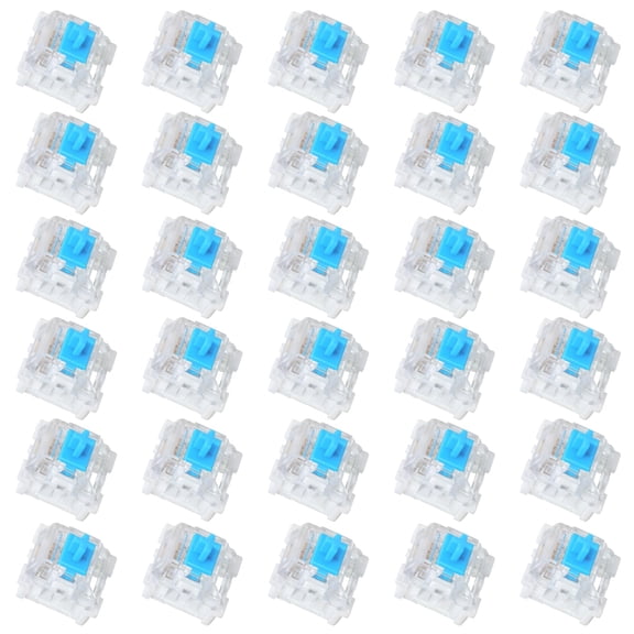 Blue Mechanical Keyboard Switches 30 Pack 3 Pin Pre-Lubricated Dustproof Waterproof Accessories