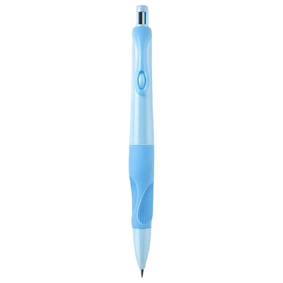 Blue Mechanical Pencil For Posture Correction, Mohdy Plastic Pencil Curler, Millimeter Thick Automatic Pencil With Comfortable Grip Suitable For Writing Pencil Can Be Filled With Thick Pencils