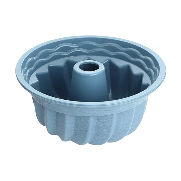 Blue Medium Size Chiffon Cake Mold Silicone Non-Stick Round Baking Tools For Home Kitchen Savarin Baking Tray
