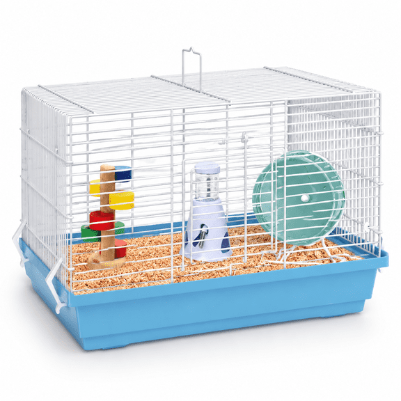 Blue Medium Small Animal Habitat Cage for Hamsters Gerbils Mice Rats and Small Guinea Pigs