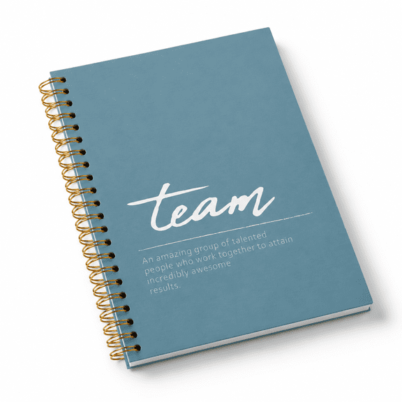 Blue Meeting Notebook For Work 5.5x8.3 Inch