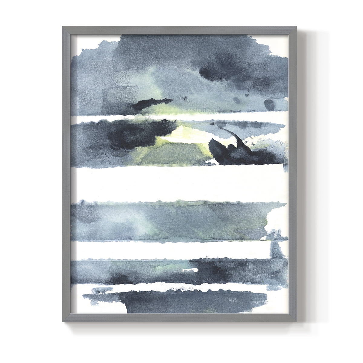 Blue Memories I Framed Print in Gray Solid Wood Framed Print No Nail Hanging