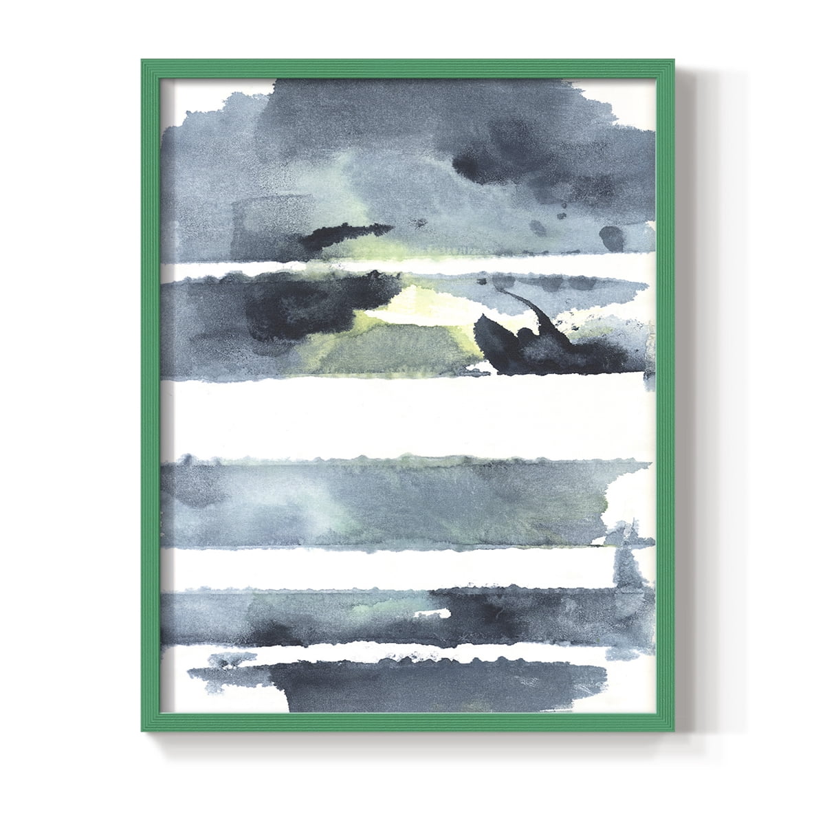 Blue Memories I Framed Print in Green Solid Wood Framed Print No Nail Hanging