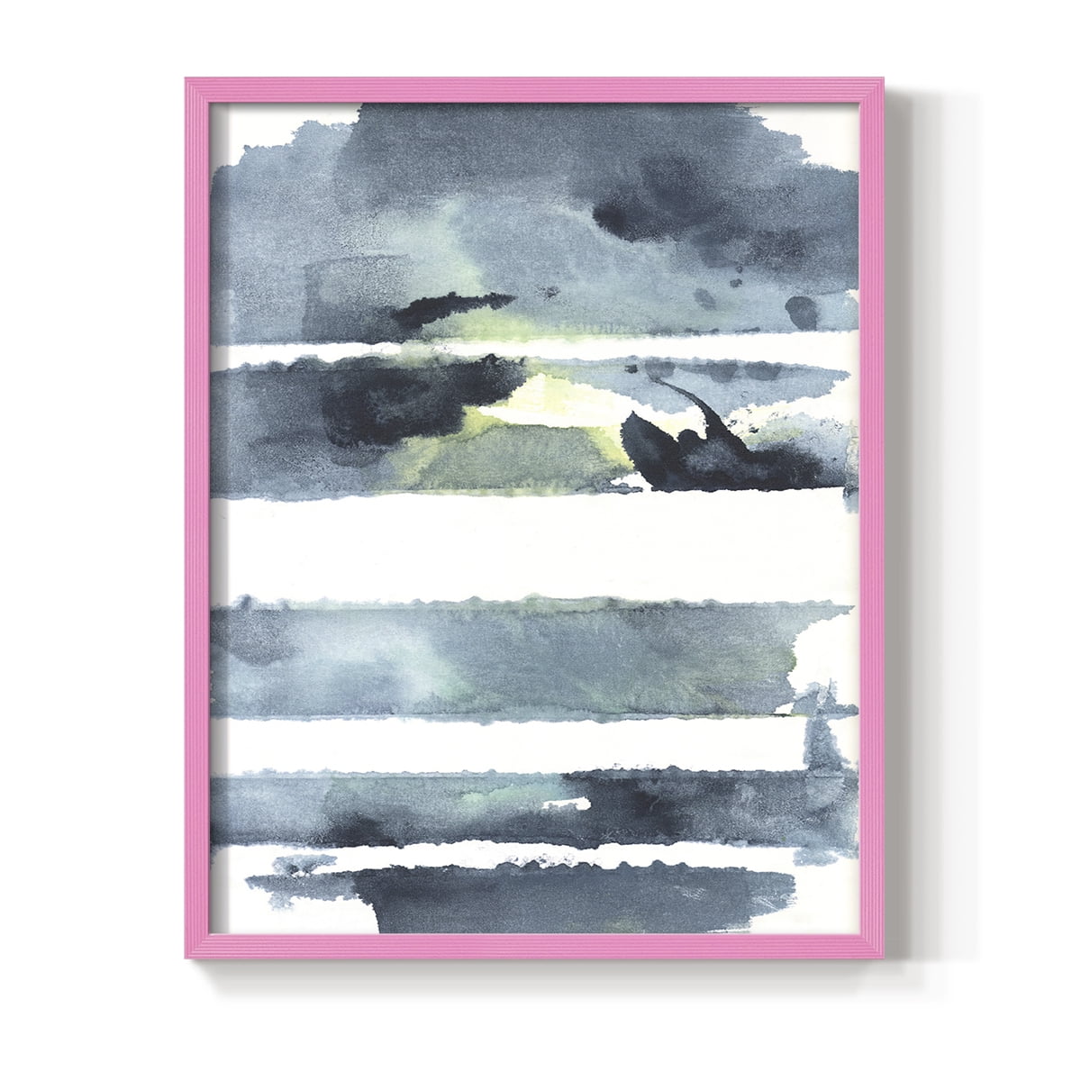 Blue Memories I Framed Print in Pink Solid Wood Framed Print No Nail Hanging