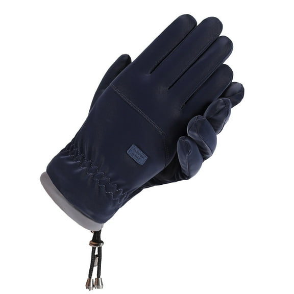 Blue Men'S Winter Thermal Touchscreen Gloves For Outdoor Skiing Riding Windproof Blue Color One Size Fits Most 9 Inches Long