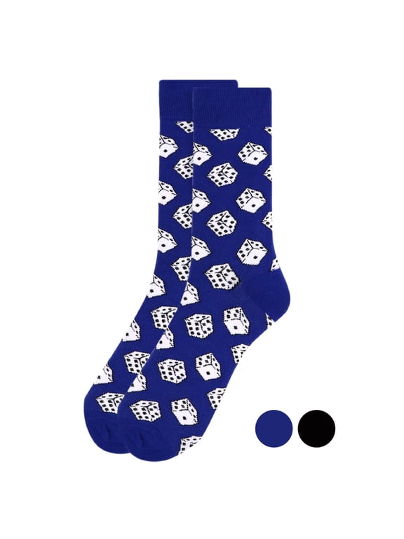 Blue Men's Lucky Dice Novelty Socks