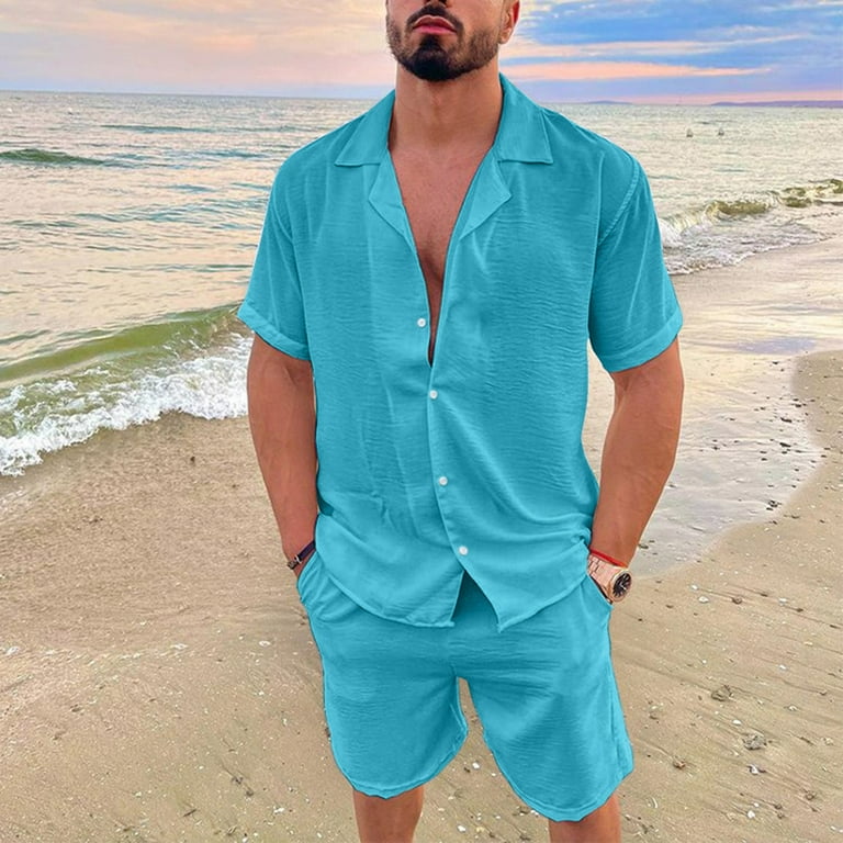 Teal shorts mens top