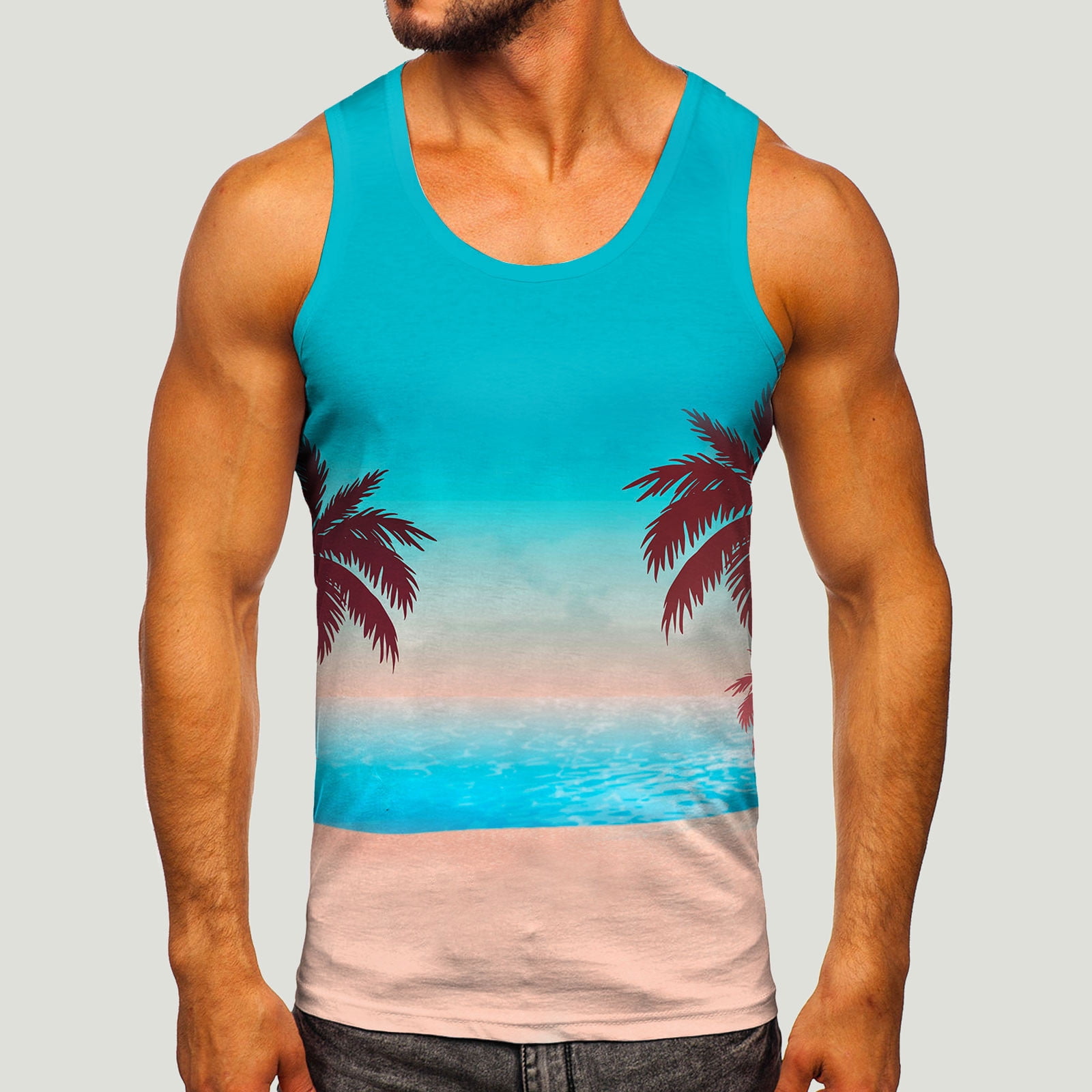 Printed tank tops deals
