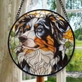 thumbnail image 1 of Blue Merle Australian Shepherd: Stained Glass-Style Christmas Ornament - Made With Real Glass, Stained Glass Ornament 2025, Holiday Decoration, Seasonal Keepsake Gift, Unique, 1 of 6