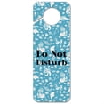thumbnail image 1 of Blue Mermaid Pattern with Seashells Fish Manta Rays Ocean Plastic Door Knob Hanger Sign, 1 of 6