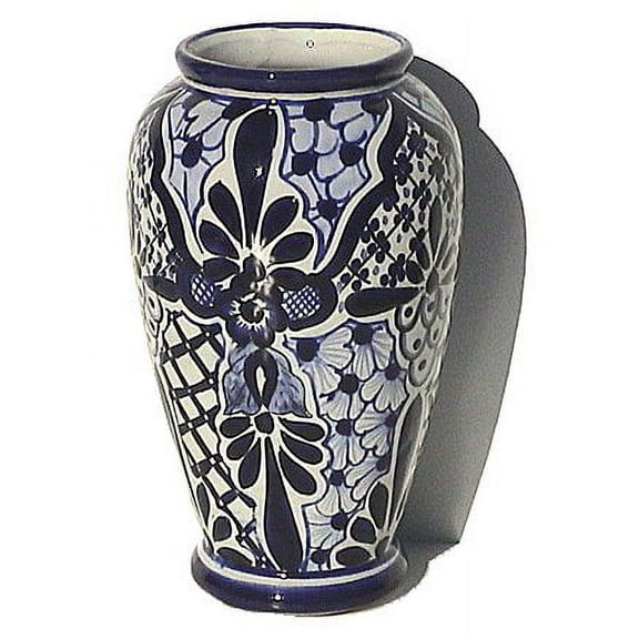 Blue Mermaid Talavera Flower Vase