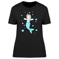 thumbnail image 1 of Blue Mermaid Unicorn T-Shirt Women -Image by Shutterstock, Female Large, 1 of 2