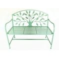thumbnail image 1 of Hi-Line Gift Ltd 78683-BG Blue Metal Garden Bench Tree Pattern, 1 of 4