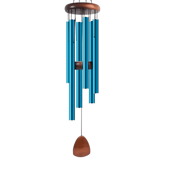 Blue Metal Windchime Aluminum Windbell Wind Chimes 6 Rods Chimes Home Decoration Craft Outdoor Garden Patio
